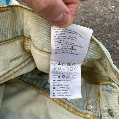 Custom Carhartt Dragon Jeans – Washed Blue Dragon Art | Vintage Workwear 1 of 1