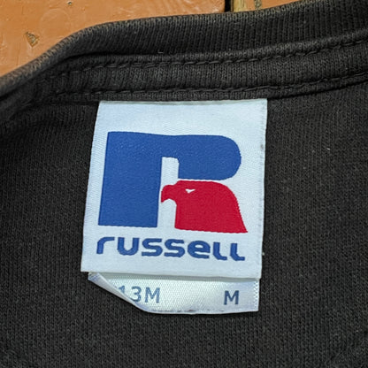 Custom Russell Spider Crewneck – Hand-Printed Black Tarantula on Bleached Faded Sweatshirt | Vintage Fit