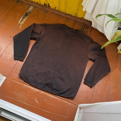 Custom Russell Spider Crewneck – Hand-Printed Black Tarantula on Bleached Faded Sweatshirt | Vintage Fit
