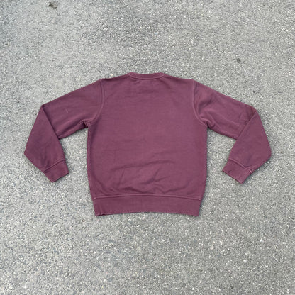 Custom Nike Tiger Graphic Sweatshirt – Dark Red (Burgundy) with White Print | Reworked