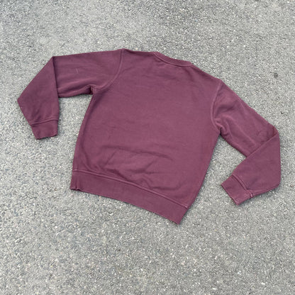 Custom Nike Tiger Graphic Sweatshirt – Dark Red (Burgundy) with White Print | Reworked