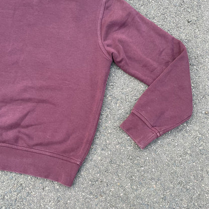 Custom Nike Tiger Graphic Sweatshirt – Dark Red (Burgundy) with White Print | Reworked
