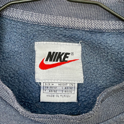 Custom Nike 90s Spider Sweatshirt – Faded Blue with Subtle Spider Motif | Vintage Alt Streetwear 1 of 1