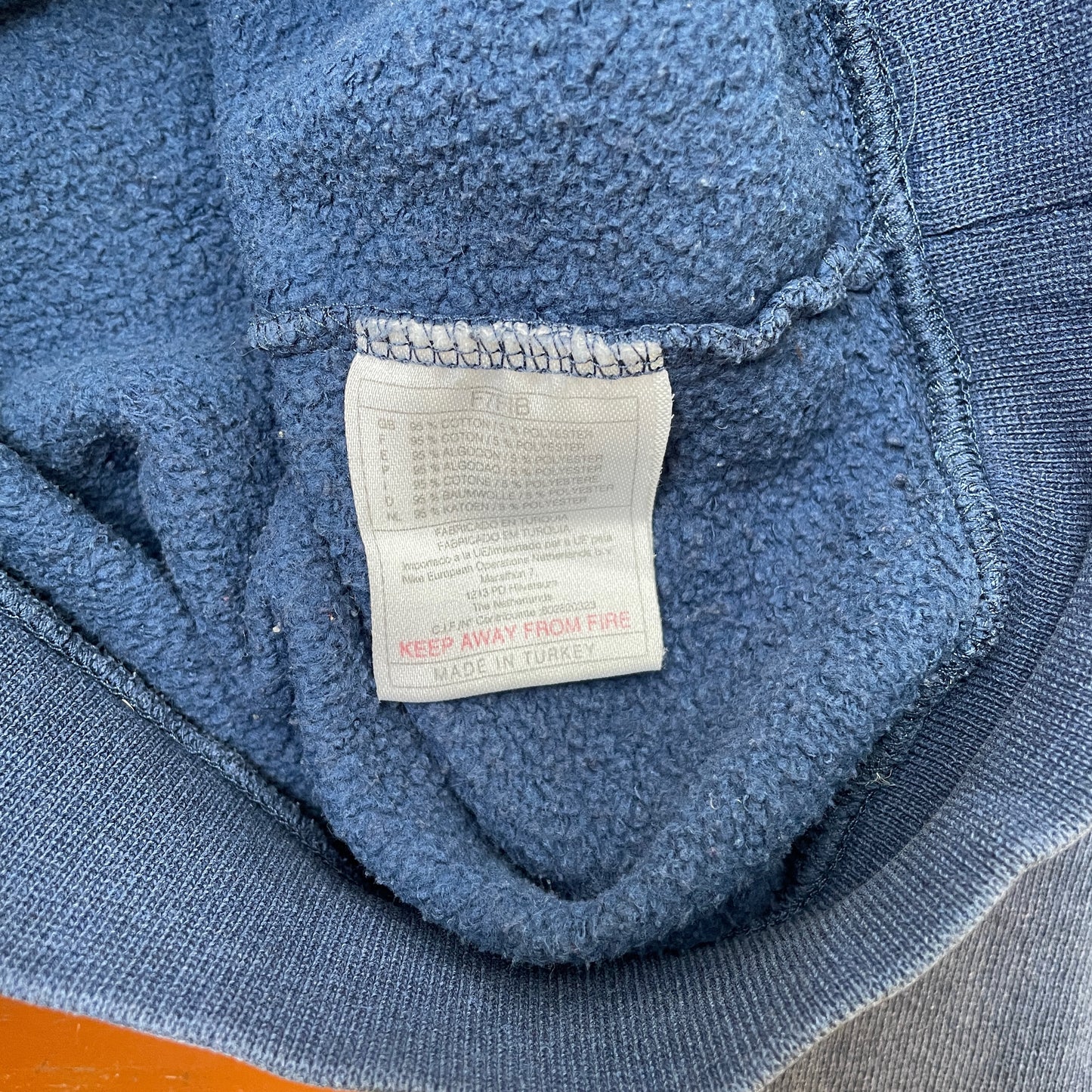 Custom Nike 90s Spider Sweatshirt – Faded Blue with Subtle Spider Motif | Vintage Alt Streetwear 1 of 1