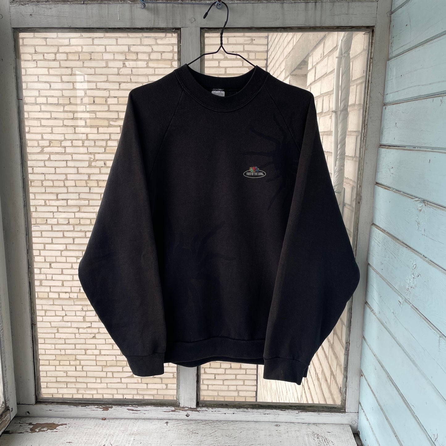 Custom Fruit of the Loom Spider Sweatshirt – Faded Black 90s Vintage Crewneck | Alt Streetwear 1 of 1