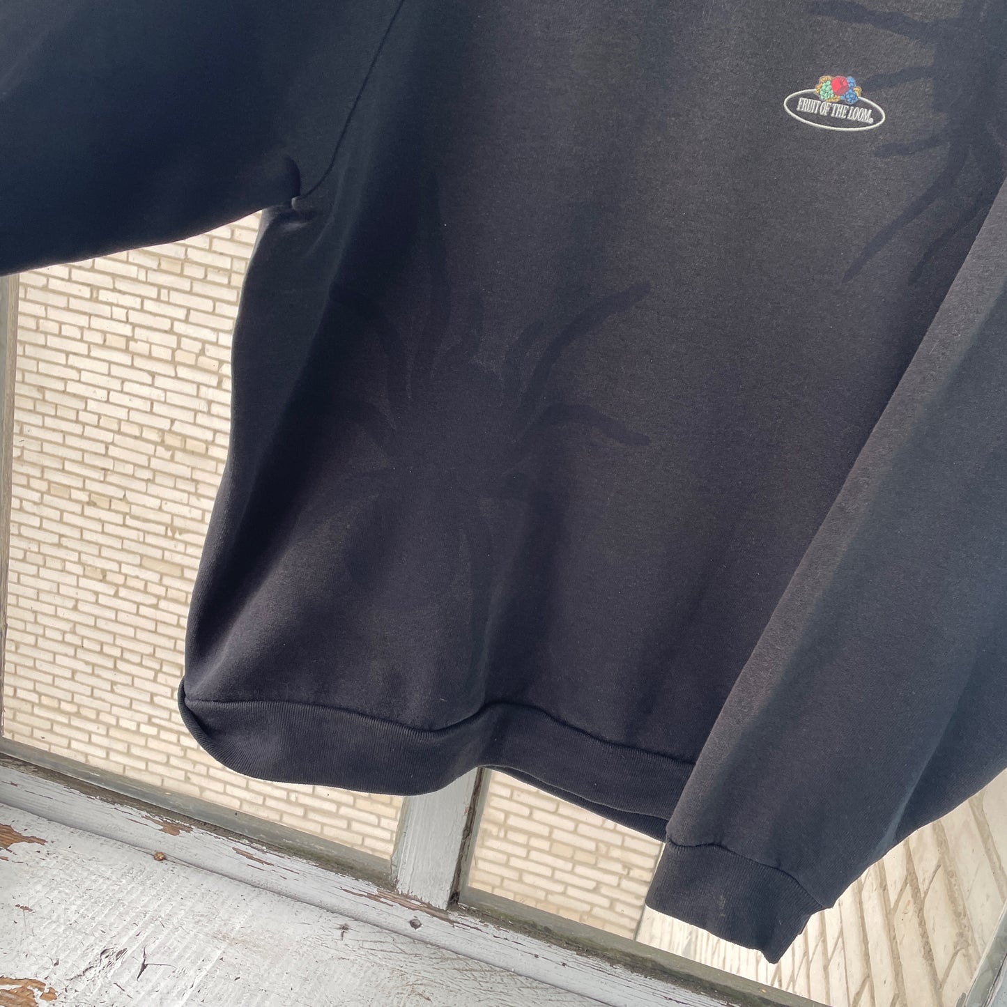 Custom Fruit of the Loom Spider Sweatshirt – Faded Black 90s Vintage Crewneck | Alt Streetwear 1 of 1