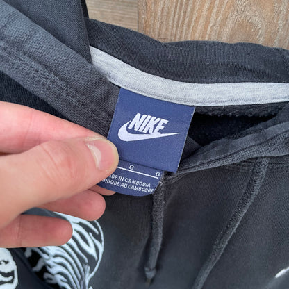 Custom Nike Tiger Graphic Sweatshirt – Black with White Print | Reworked