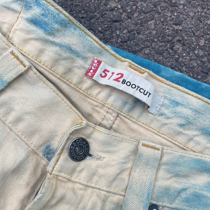 Custom Levi’s Eye Print Jeans – Blue with Artistic Graphics | 1 of 1 Reworked Denim