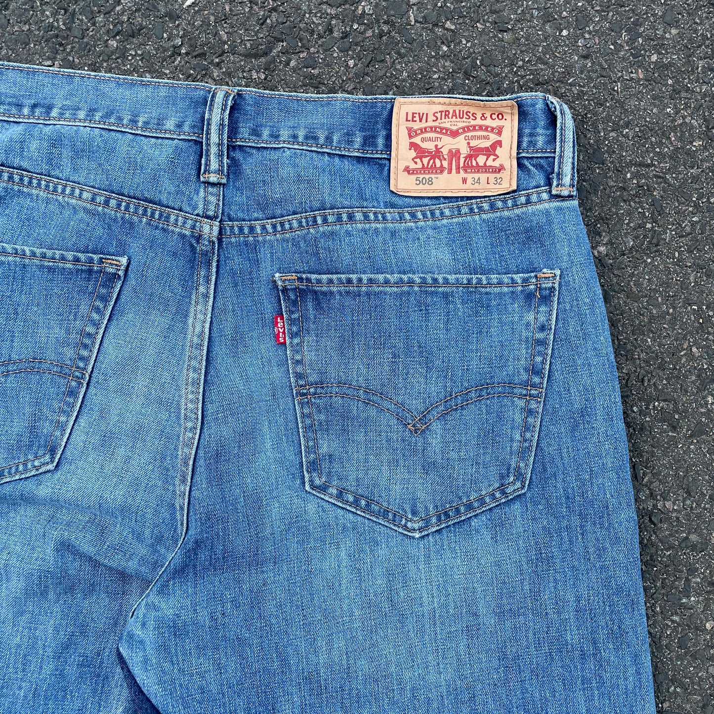 Custom Levi’s Two Dragon Print Jeans – Blue with Yellow Artwork | 1 of 1 Reworked Denim