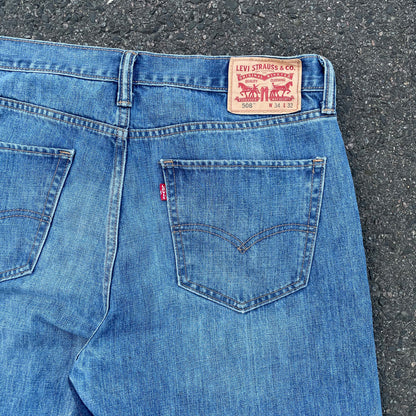 Custom Levi’s Two Dragon Print Jeans – Blue with Yellow Artwork | 1 of 1 Reworked Denim