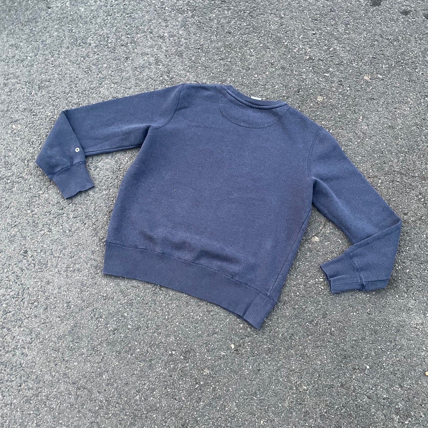 Custom Nike Tiger Print Sweatshirt – Dark Blue with White Artwork | 1 of 1 Reworked Vintage (M)