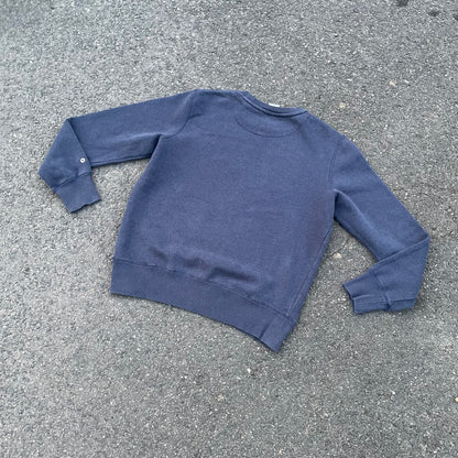 Custom Nike Tiger Print Sweatshirt – Dark Blue with White Artwork | 1 of 1 Reworked Vintage (M)