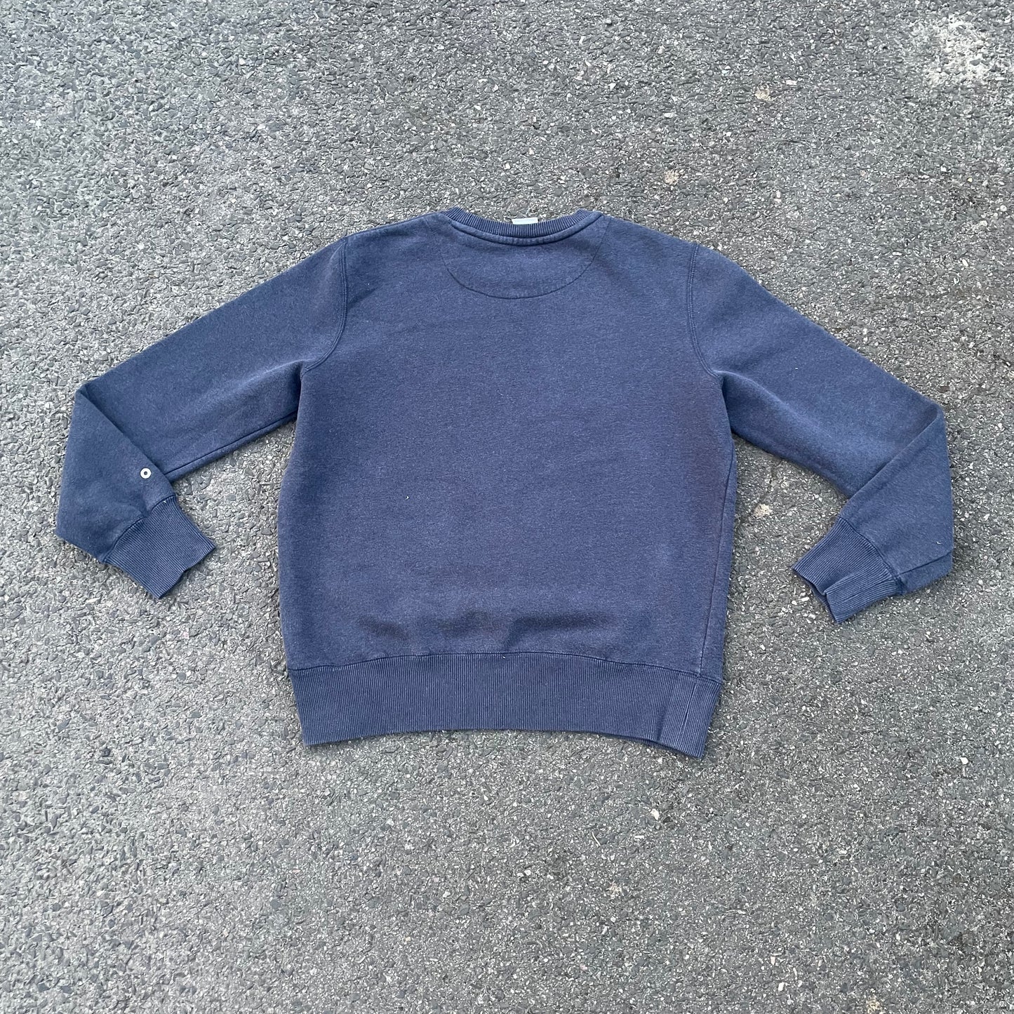 Custom Nike Tiger Print Sweatshirt – Dark Blue with White Artwork | 1 of 1 Reworked Vintage (M)