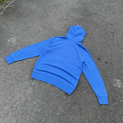 Custom Nike Tiger Print Hoodie – Vibrant Blue with White Artwork | 1 of 1 Reworked