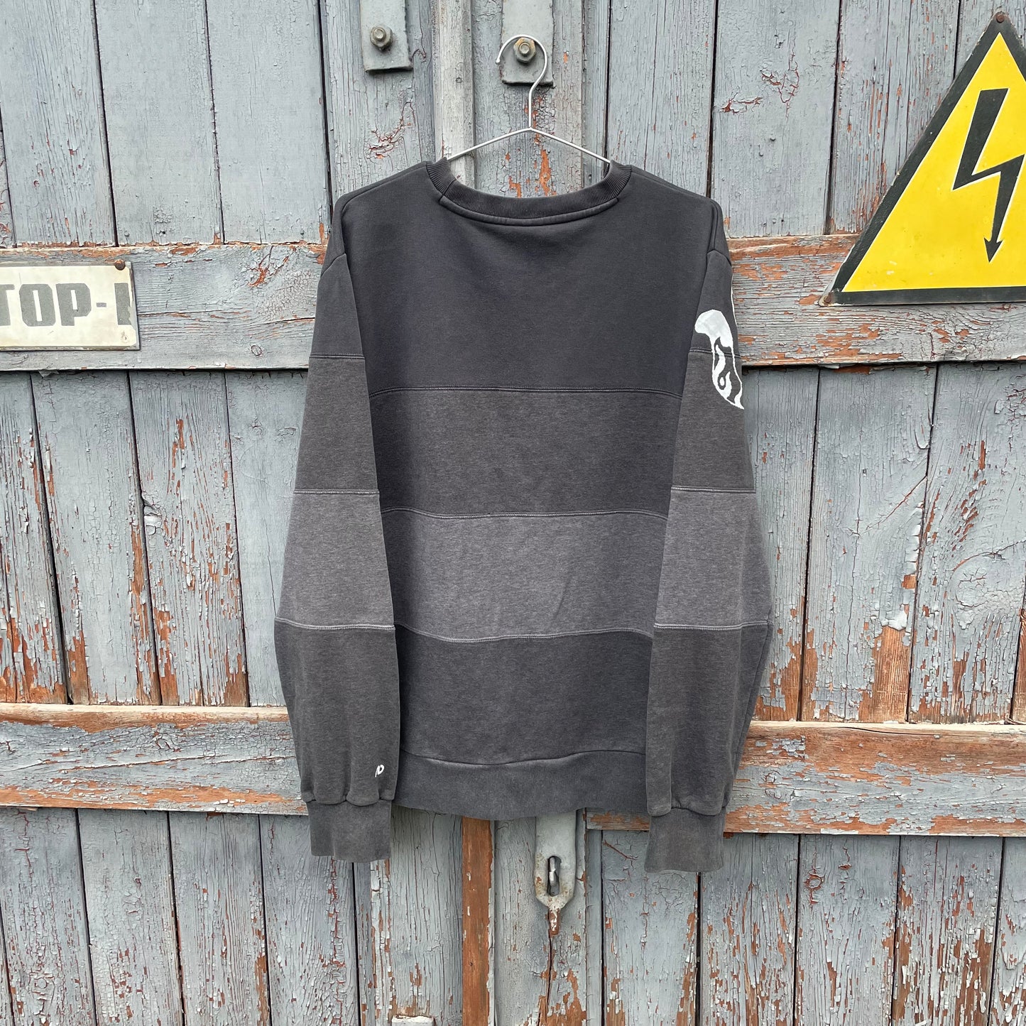 Custom Nike Tiger Print Patchwork Sweatshirt – Black & Grey | 1 of 1 Reworked Vintage
