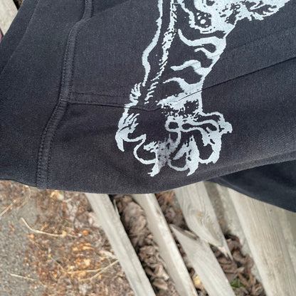 Custom Nike Tiger Print Sweatshirt – Black with White Artwork | 1 of 1 Reworked