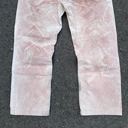 Custom Levi’s Bohemian Abstract Print Jeans – Light Washed Denim | 1 of 1 Reworked Art