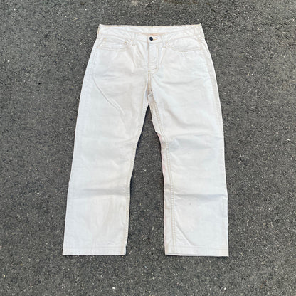 Custom Levi’s Bohemian Abstract Print Jeans – Light Washed Denim | 1 of 1 Reworked Art