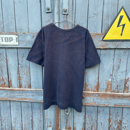 Custom Nike 'Opium' Graphic T-Shirt – Black with Blue/White Print | Reworked Vintage