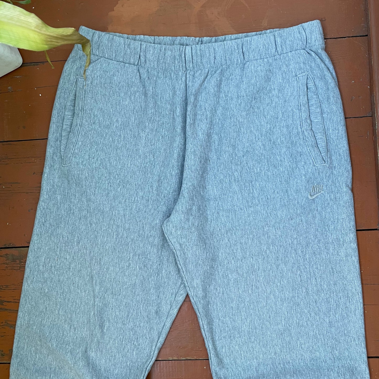 Custom Nike Sweatpants – Grey Joggers with Black grunge Print | Vintage Reworked 1 of 1