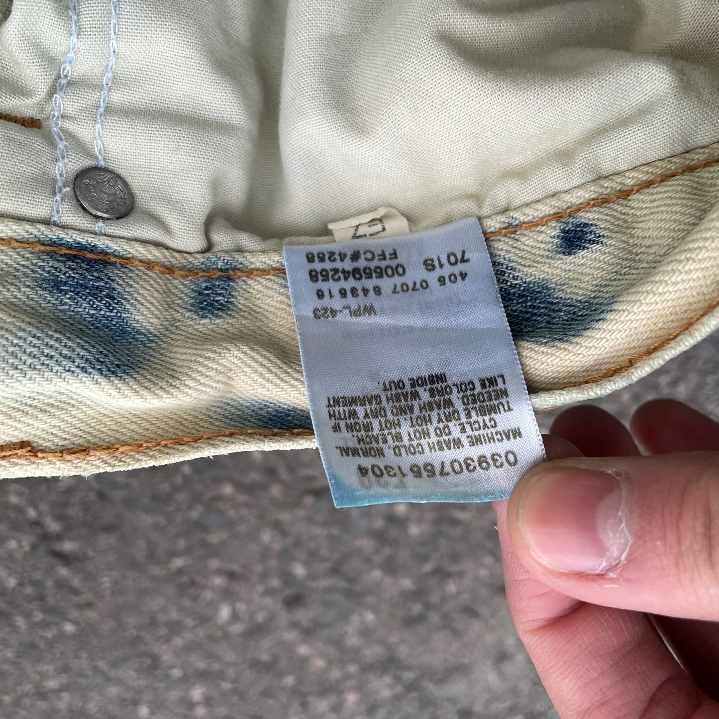 Custom Levi’s Blue Animal Print Jeans – Bleach Patterned Denim | 1 of 1 Vintage Art