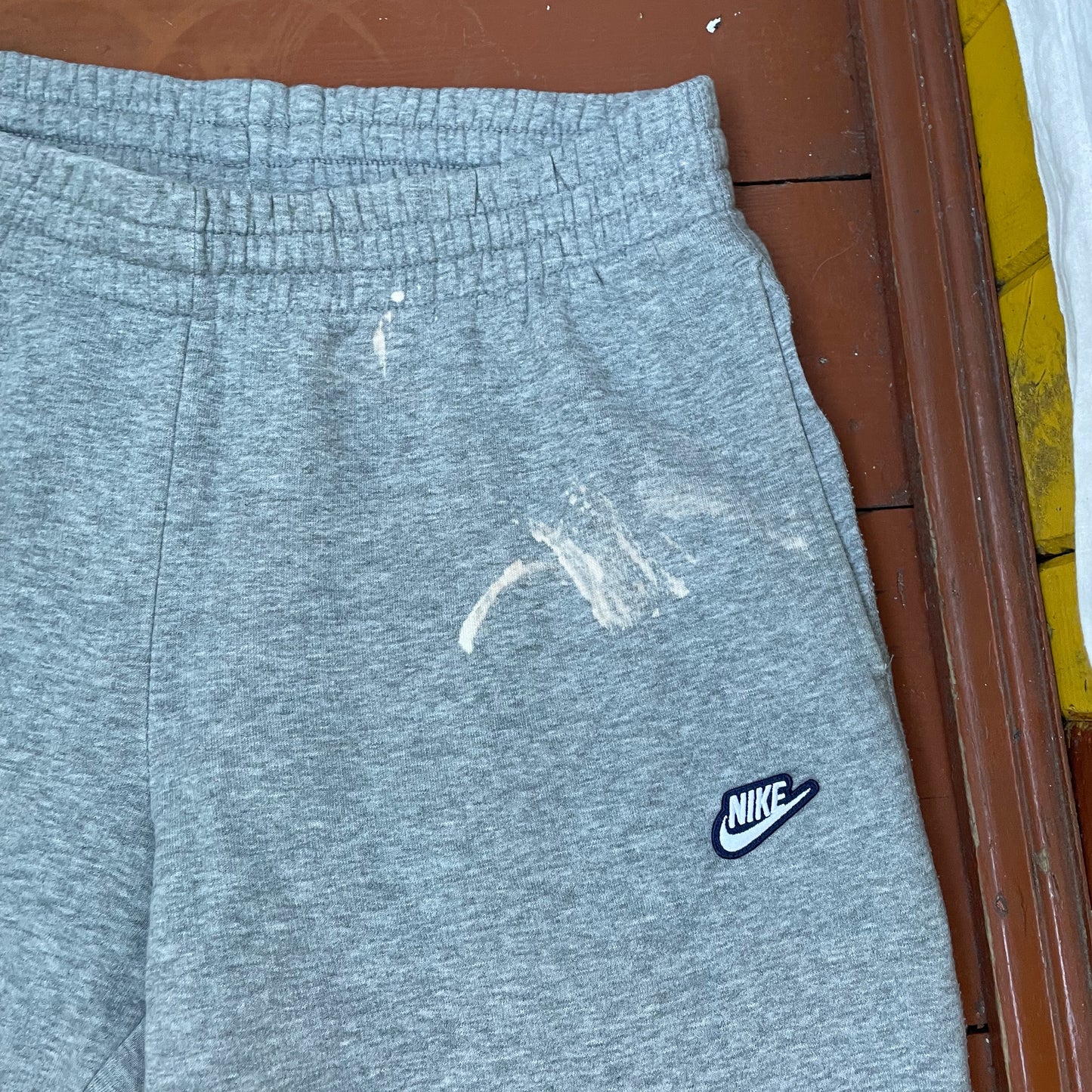 Custom Nike Sweatpants – Grey with Black Leg Print | Vintage Grunge 1 of 1