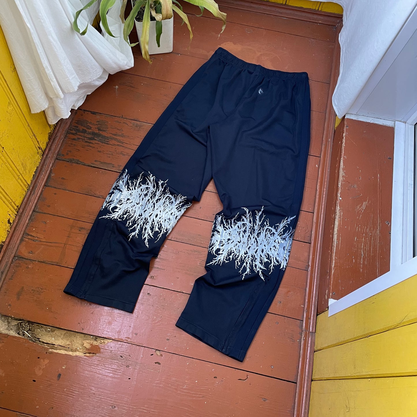 Custom Nike Pants – Black with White Print | Vintage Grunge 1 of 1