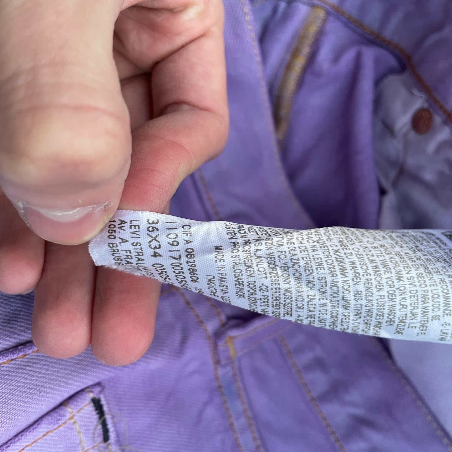 Custom Levi’s Dragon Jeans – Purple & Indigo Gradient with Black Dragon Print | 1 of 1 Vintage Denim Art