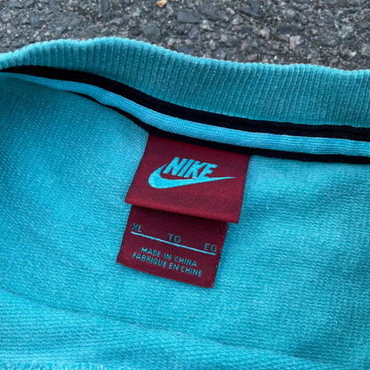 Custom Nike Dragon Sweatshirt – Bright Blue Crewneck with Red Dragon & Logo | Vintage Streetwear 1 of 1