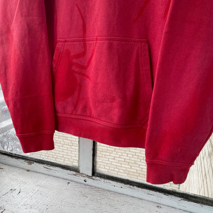 Custom Nike Red Hoodie – Hand-Faded Spider Hoodie | Vintage Grunge 1 of 1