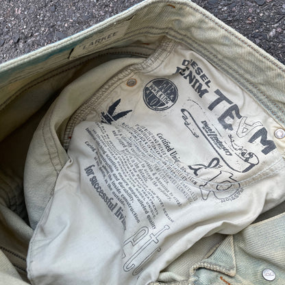 Custom Diesel Mushroom Pants – Surreal Fungal Art  | Vintage 1 of 1