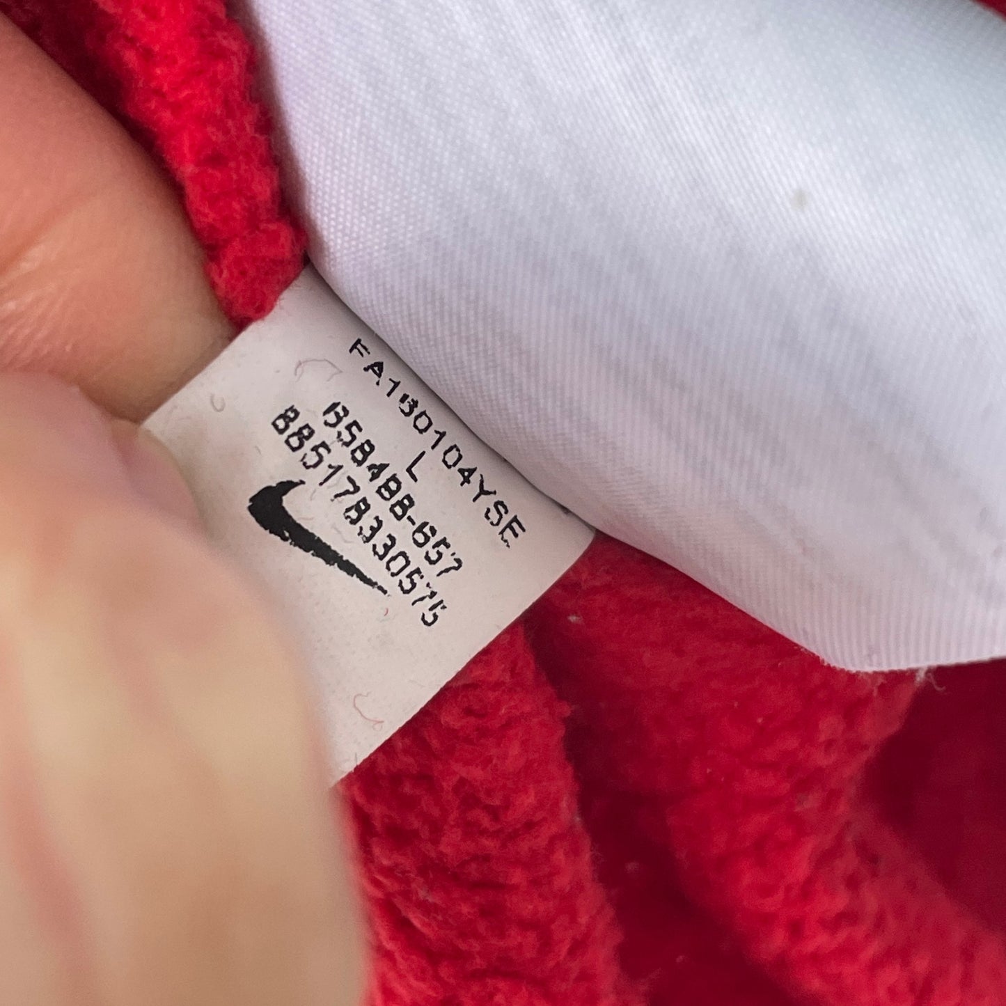 Custom Nike Red Hoodie – Hand-Faded Spider Hoodie | Vintage Grunge 1 of 1