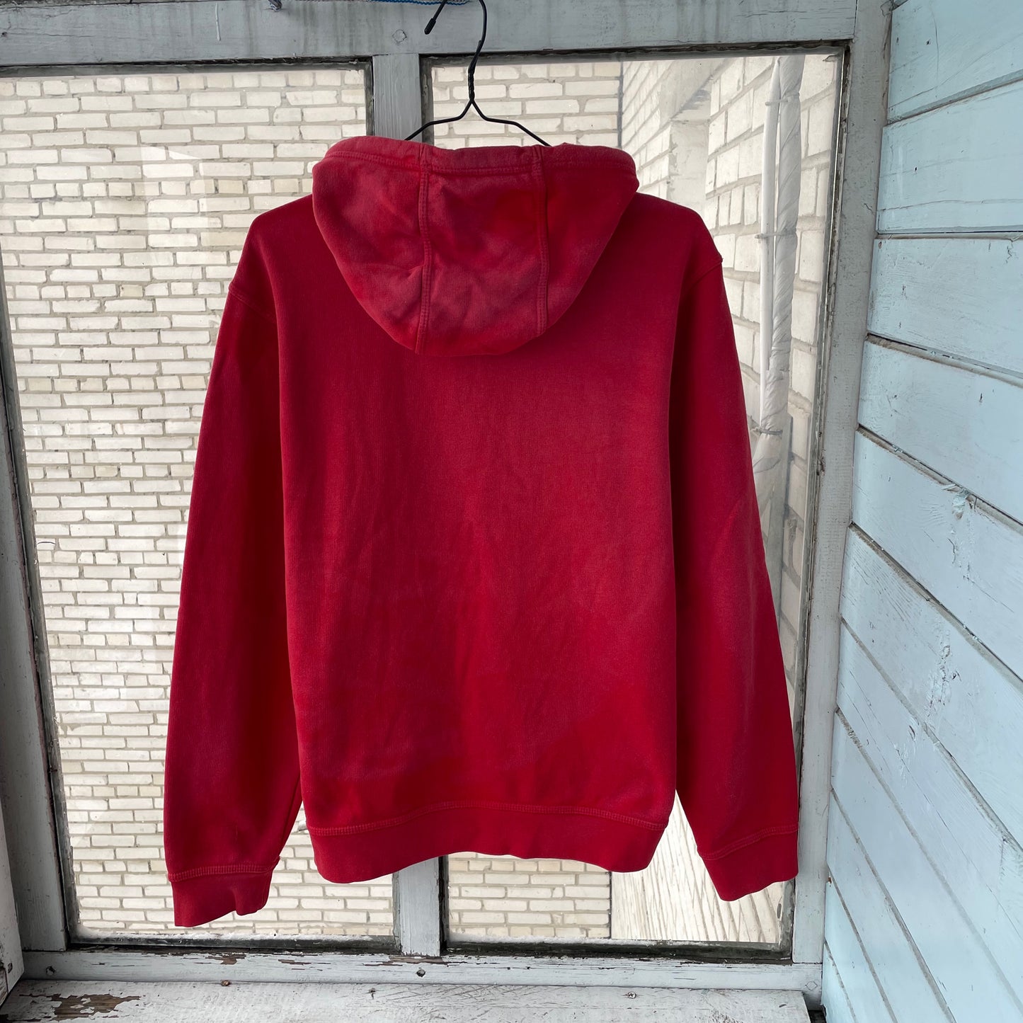 Custom Nike Red Hoodie – Hand-Faded Spider Hoodie | Vintage Grunge 1 of 1