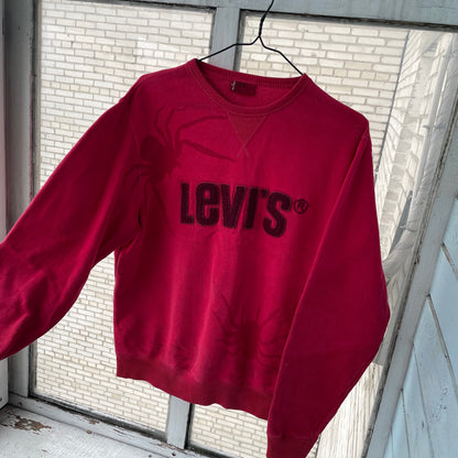 Levi’s Faded Spider Sweatshirt – Vintage Red Levi’s Crewneck with Subtle Spider Fade | 1 of 1