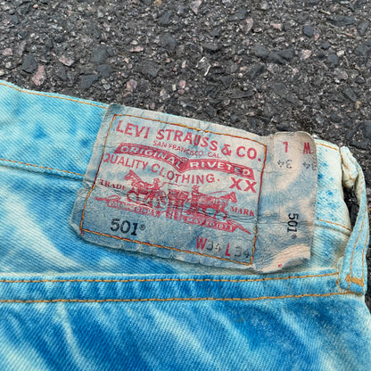 Hand-Reworked Leopard Print Jeans – Blue Art Denim Pants, 1 of 1 Upcycled Piece