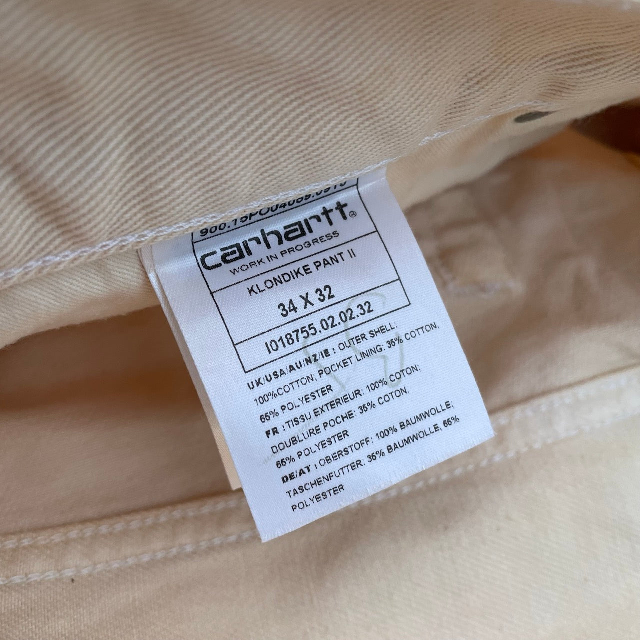 Bleached Carhartt Jeans – Hand-Treated 1 of 1 Pale Beige Denim, Minimal Grunge Look