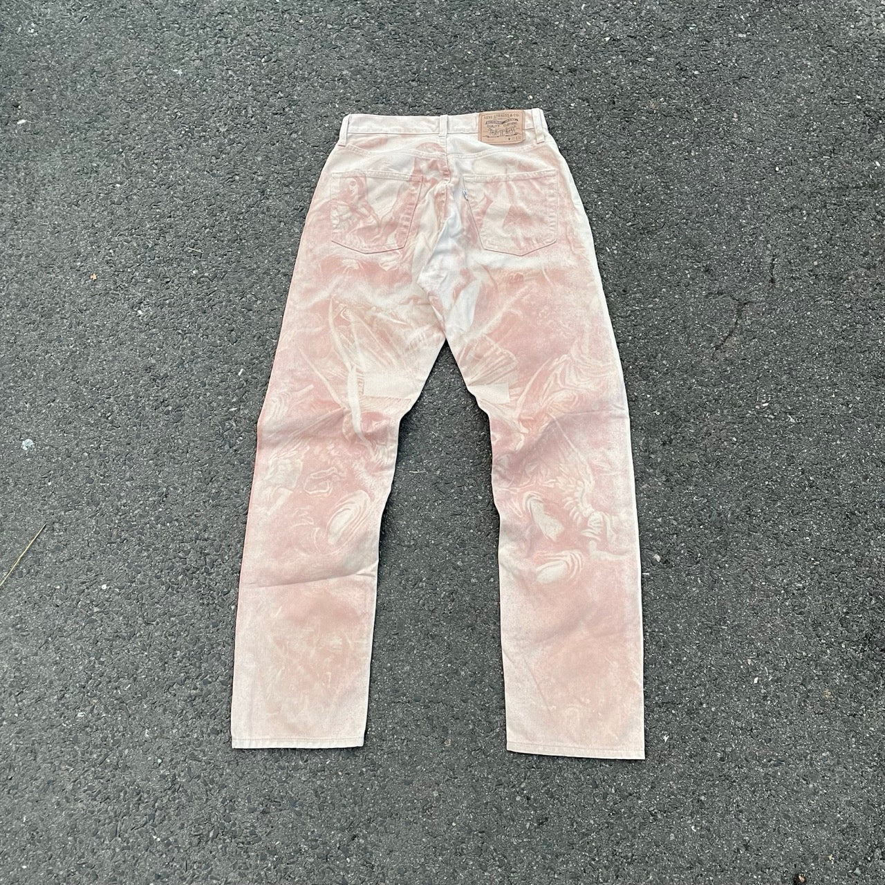 Custom Levi’s Angelic Scene Pants – Faded Religious Art | Vintage Denim 1 of 1