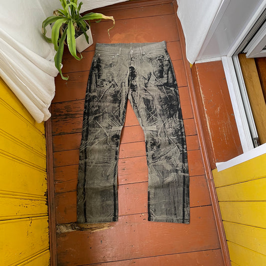 Custom Levi’s Corduroy Pants – Grunge Faded Distressed Finish | Vintage 1 of 1