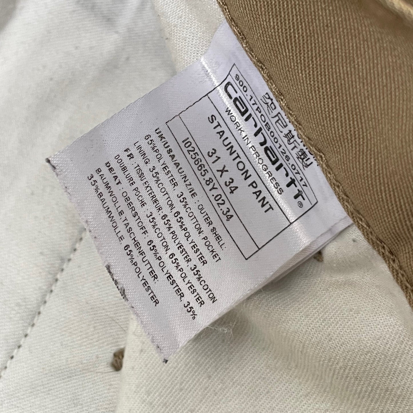 Custom Carhartt Chino Pants – Spider Web Print | Vintage Workwear 1 of 1