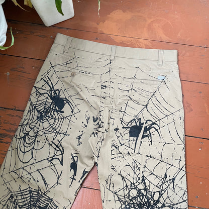 Custom Carhartt Chino Pants – Spider Web Print | Vintage Workwear 1 of 1
