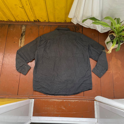 Custom Carhartt Tiger Work Shirt – Handprinted White Tiger on Faded Black | Distressed Vintage 1 of 1