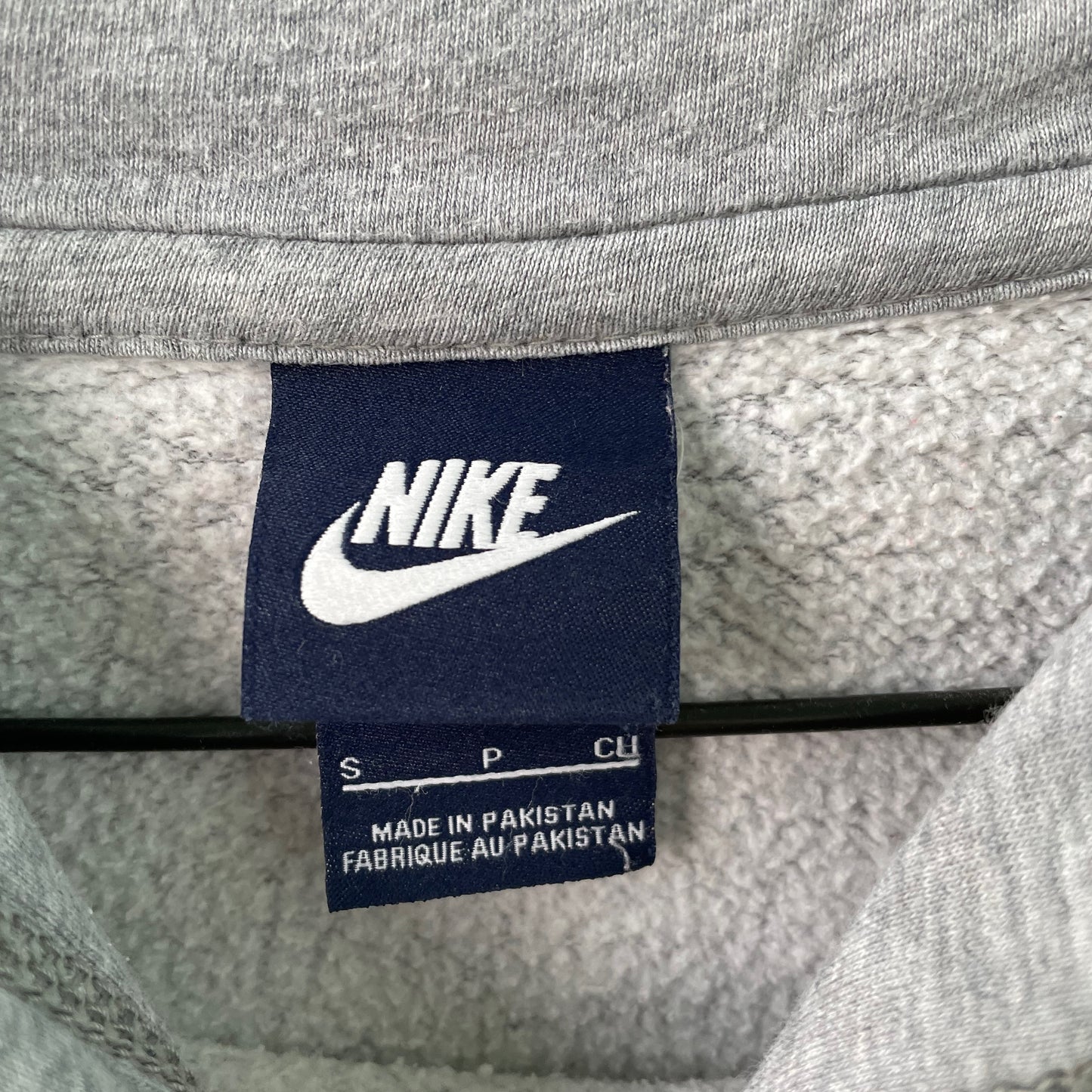 Custom Nike Tiger Hoodie – Handprinted Black Tiger on Grey Hoodie | Vintage Sportswear 1 of 1