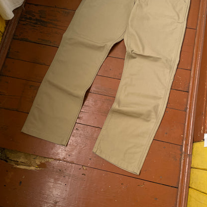 Custom Carhartt Mythical Creature Print Pants – Beige/Khaki Subtle Art | 1 of 1 Reworked Workwear