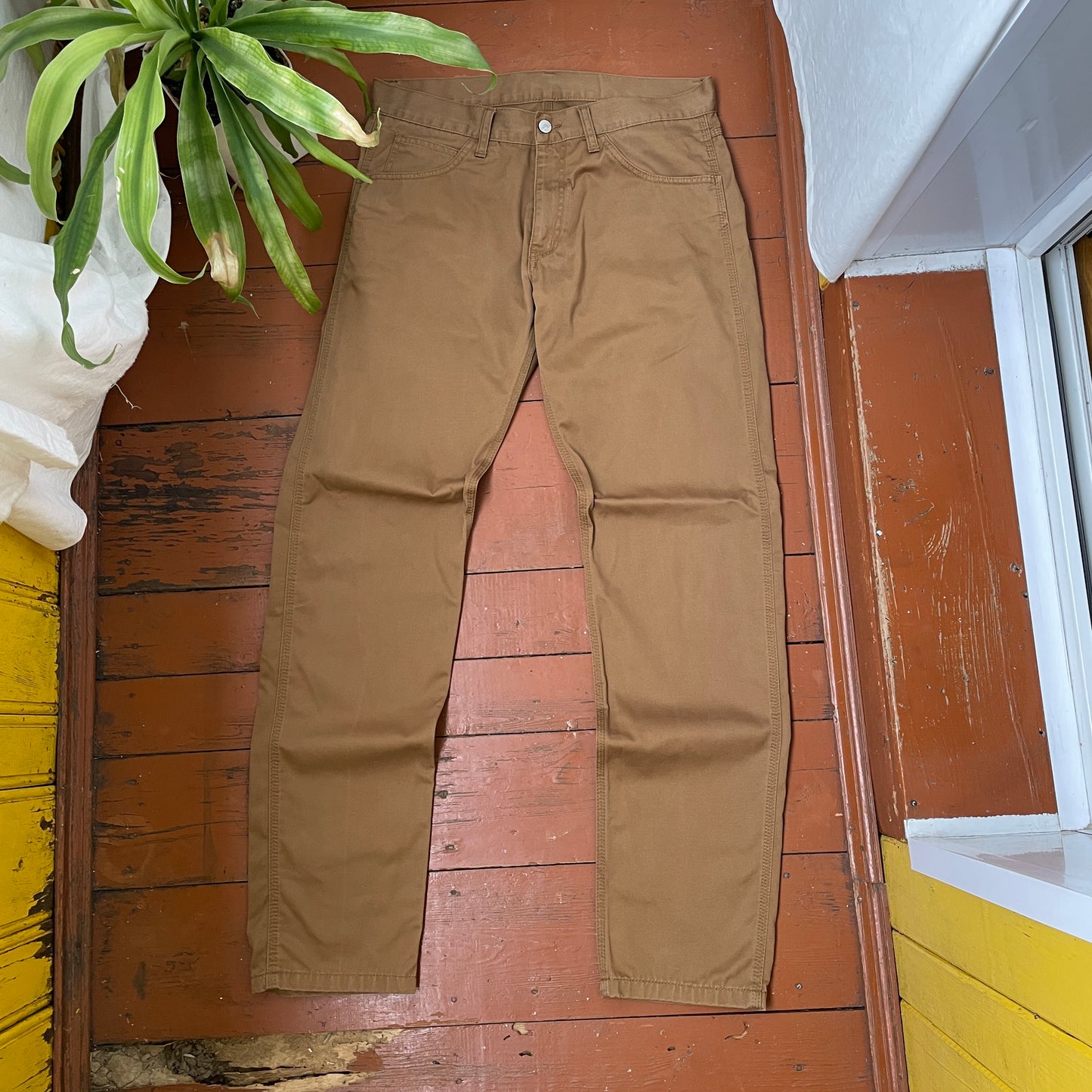 Custom Carhartt Tiger Print Pants – Brown with Hand-Applied Artwork | 1 of 1 Reworked