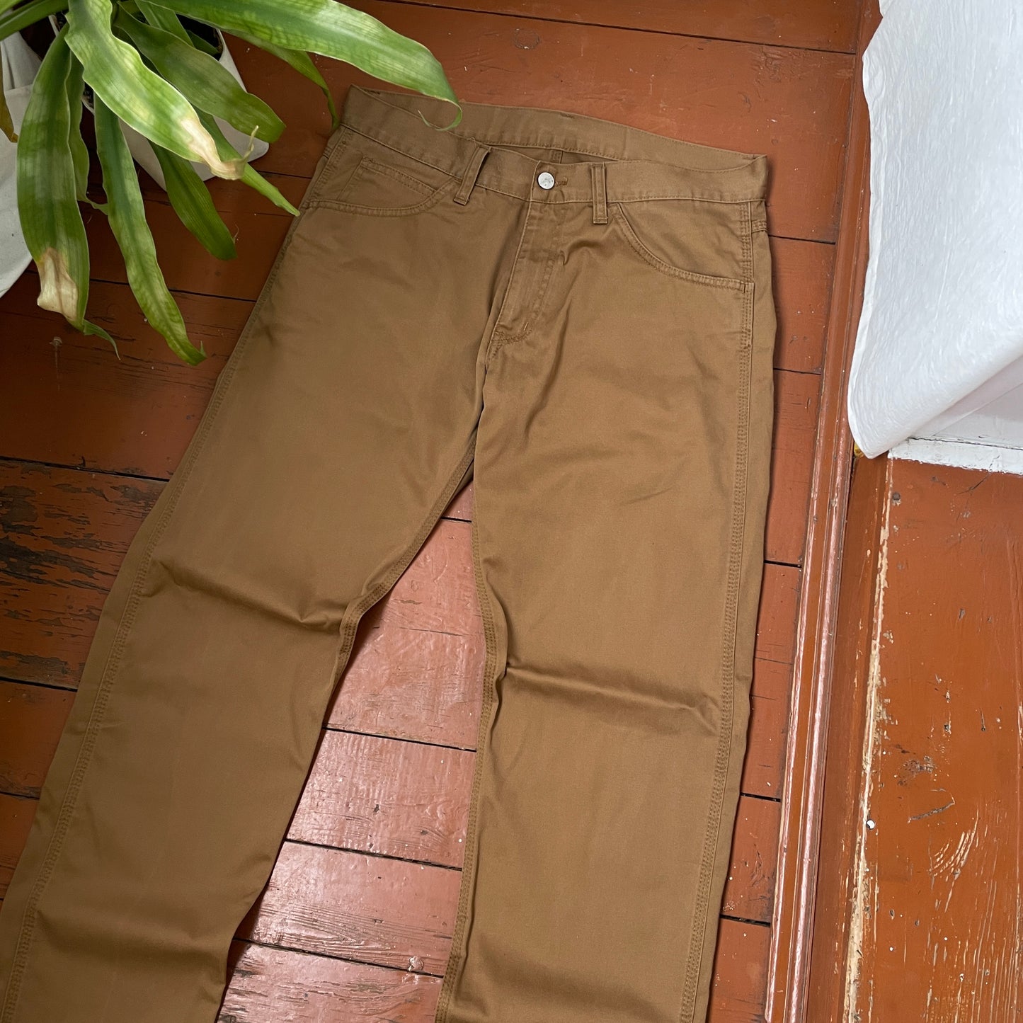 Custom Carhartt Tiger Print Pants – Brown with Hand-Applied Artwork | 1 of 1 Reworked