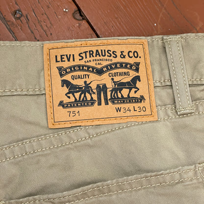 Custom Levi’s Dragon Print Jeans – Beige/Khaki with Bold Artwork | 1 of 1 Reworked Denim