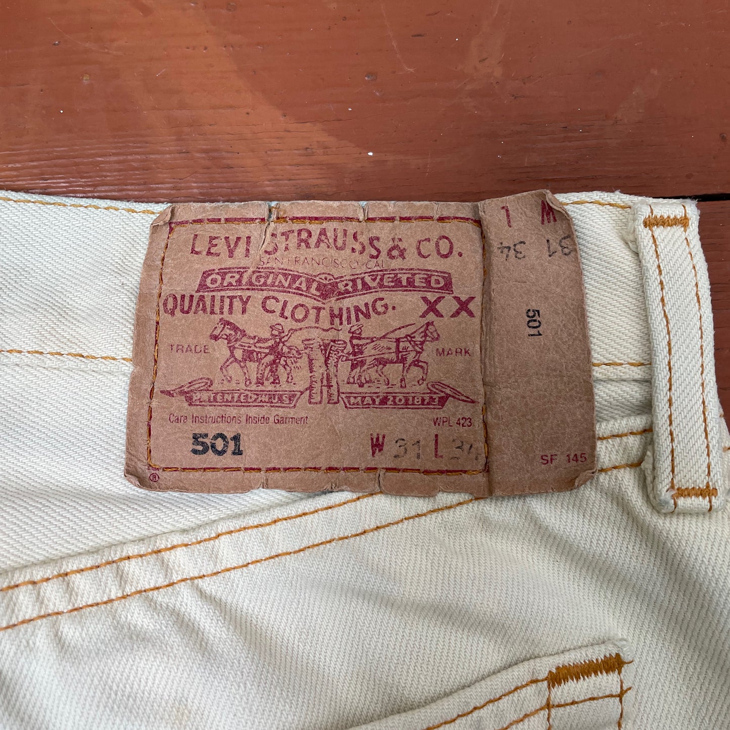 Custom Levi’s Octopus Jeans – Hand-Faded Blue Octopus Art | Vintage Denim 1 of 1