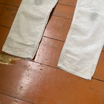 Custom Levi’s Corduroy Phoenix Pants – Beige Washed Cords with Giant Phoenix Art | 1 of 1