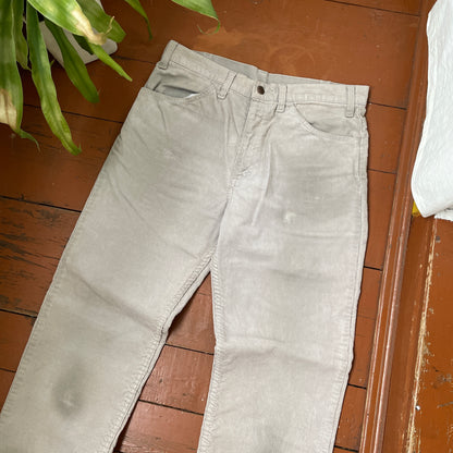 Custom Levi’s Corduroy Phoenix Pants – Beige Washed Cords with Giant Phoenix Art | 1 of 1