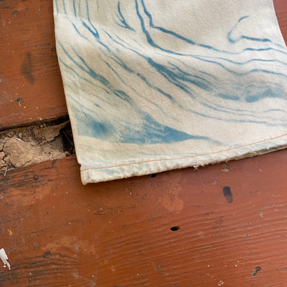 Custom Dickies Dragon Jeans – Hand-Faded Blue Dragon Art | Vintage Workwear 1 of 1